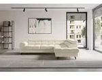 ALTDECOR Ecksofa mit Schlaffunktion und Bettkasten - LUMA-L - 272x203x70 - Creme -
