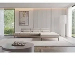ALTDECOR Ecksofa mit Elektrischer Sitztiefenverstellung MONA - 316x205x85 - Hellgrau