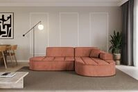 ALTDECOR Ecksofa in L- Form TARO-L1 - 243x171x79,5 cm Apricot - Corner Sofa Bett