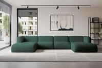 ALTDECOR Ecksofa - MIRA-U2 - 408x179x70 - Gr&uuml;n - Corner Sofa Eckcouch Couch U-Form,