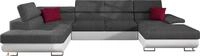 MIRJAN24 Ecksofa Cotere Bis, Bettkasten, U-Form (Soft 017 + Uttario Velvet 2971...