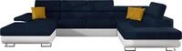 MIRJAN24 Ecksofa Cotere Bis, Bettkasten, U-Form (Soft 017 + Uttario Velvet 2967...