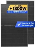Solakon&reg; Solarmodul 450W Bifazial Glas-Glas N-Type &ndash; Black Frame PV Modul 40V f&uuml;r