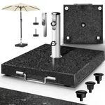 tillvex&reg; Granit Sonnenschirmst&auml;nder mit Rollen & Transportgriff Anthrazit -...