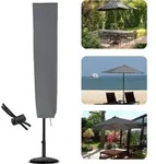 Sonnenschirm-Abdeckung 153x30x30 cm Grau wasserdicht rei&szlig;fest Oxford PVC - Grau