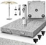 tillvex&reg; Granit Sonnenschirmst&auml;nder mit Rollen & Transportgriff Grau - 27 kg...