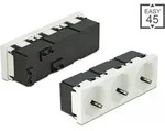 DeLOCK Easy 45 Schutzkontakt-Steckdose 3-fach 45&deg;-Anordnung 45 x 45 mm, CEE...