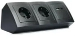Steckdosenblock McPower Flair anthrazit 2-fach Schutzkontakt 2x USB A+C - Grau