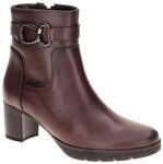 Gabor Stiefeletten 8030 dunkelrot Blockabsatz Rei&szlig;verschluss 4,5cm Absatz 14cm