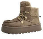 Tom Tailor Damenschuhe Stiefel Schn&uuml;rer Winterstiefel Braun Freizeit - 36