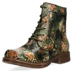 Laura Vita Damen Leder Stiefelette im Vintage-Look mit Blumenmuster Anitao 11,