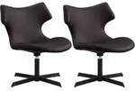 CLP 2er Set Loungest&uuml;hle Welland gepolstert in Lederoptik mit Lehnen 360&deg;...