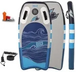 F2 Inflatable Body Board Boogie Board Air mit Leash 3,7 Blau - Blau