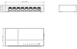 Dahua Technology PFS3008-8GT-L, Unmanaged, L2, Gigabit Ethernet (10/100/1000) -...