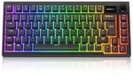 Titanwolf ALPHA mechanische Gaming Tastatur TKL, RGB Keyboard mit TFT Display...
