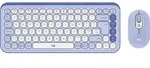 Logitech Pop Icon Combo, Kabellos, Bluetooth, Scherenschalter, QWERTY, Rose, Maus