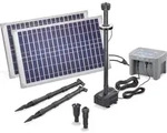 esotec Solar Teichpumpe 50W 1300l/h Akku + LED Solarpumpe Garten esotec 101926
