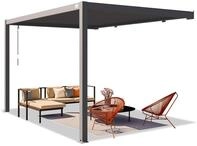 PRIMEYARD Terrassen&uuml;berdachung 3x4 m Aluminium Pfosten mit Lamellendach aus Stahl