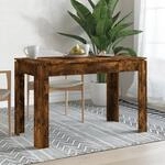 Esstisch 120x60x76 cm R&auml;uchereiche Holzwerkstoff Stahlbein