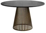 MIRJAN24 Tisch Cone 120, Esszimmer Tisch, Beine aus Stahl (Farbe: Braun / Black