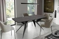 Ausziehbarer Esstisch Loft-Stil &ndash; Rechteckiger Tisch mit Schwarzen...