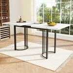 Esstisch Ausziehbar Wei&szlig; 140-179.5 x 80 x 76.5 cm Rechteckig f&uuml;r 2-6 Personen...