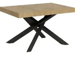 Ausziehbarer Tisch 90 x 130/234 cm, Gestell Volantis Quercia Natura Anthrazit -