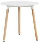 Runder Esstisch skandinavischer Stil Buchenholz 80 x 73 cm matt lackiert MDF