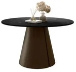 MIRJAN24 Tisch Calma 100, Esszimmer Tisch, Beine aus Stahl (Farbe: Braun / Black