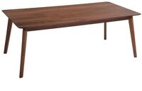 BELIANI Esstisch Dunkle Walnuss MDF-Platte 200 x 100 cm mit Holzbeinen...