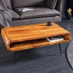 riess-ambiente Couchtisch ALPHA 90cm braun massives Sheeshamholz Metallbeine...