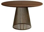 MIRJAN24 Tisch Cone 120, Esszimmer Tisch, Beine aus Stahl (Farbe: Braun / Nuss