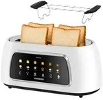 Steinborg XXL 4 Scheiben Toaster Schwarz Lift Funktion Digitales Display Toaster