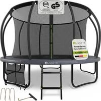 Juskys Trampolin SkyBounce L &Oslash; 366 cm mit Sicherheitsnetz & Leiter -...