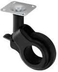 SOTECH M&ouml;belrolle BONN &Oslash; 60 mm schwarz &ndash; mit Bremse, Montageplatte