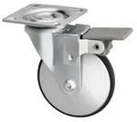 SOTECH M&ouml;belrolle Lindau &Oslash; 50 mm silbergrau/schwarz &ndash; mit Bremse