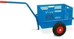 Handwagen mit Kunststoffkorb 600 x 400 x 320 mm / 63 Liter, blau, Tragkraft 200...