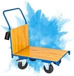 Transportwagen | HxBxH 93x51x95cm | Traglast 180kg | Lichtblau