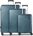 Redolz Essentials 01 4 Rollen Kofferset 3-teilig mit Dehnfalte - Hellblau
