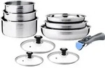Kochgeschirr-Set aus Edelstahl, 10-teilig, Arthur Martin AM8411
