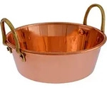 Topf, Marmeladentopf - Kupfer und Messing, Diameter:16 cm - Kupfer/Gold