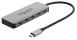 Delock 2 Port USB 10 Gbps Hub und 2 Port USB-C&trade; 4K mit PD 3.0 100 Watt - Grau
