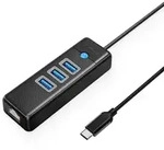 Orico PW3UR25-C3 USB-Hub mit 4 Anschl&uuml;ssen (3x USB-A 3.0, 1x RJ45 2,5G...