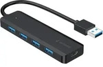 Gembird UHB-U3P4P-02, USB 3.2 Gen 1 (3.1 Gen 1) Type-A, USB 3.2 Gen 1 (3.1 Gen 1)
