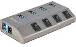 StarTech.com 4-Port selbstbetriebener USB C Hub mit Einzelschaltern pro Port, USB 3.0