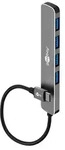 Goobay Slim 4-Port USB-Hub, USB-C auf USB-A, 5 Gbit/s, USB-C-Stecker (USB 3.2) > 4x