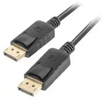 Lanberg CA-DPDP-10CC-0005-BK, 0,5 m, DisplayPort, DisplayPort, M&auml;nnlich, M&auml;nnlich,