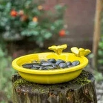 Esschert Design Tr&auml;nke f&uuml;r Bienen und Schmetterlinge gelb Keramik 27,1 cm x...