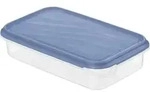 K&uuml;hlschrankdose eckig/flach 1 l RONDO, Farbe:Horizon Blue - Blau/Transparent