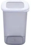 Fackelmann Be The Move Vorratsdose eckig 1200 ml Transparent mit beigem Deckel, ideal